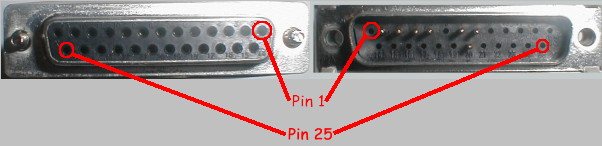 DB25 Pin Numbering